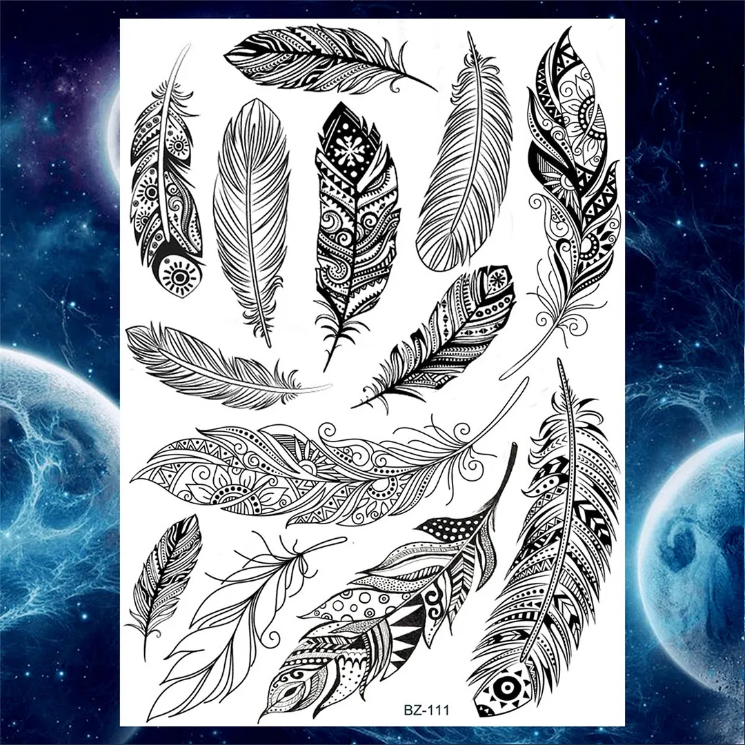 Sexy Black Henna Temporary Tattoos For Women Girls Lotus Flower Lace Tattoo Sticker Fake Jewelry Mandala Body Chest Tatoos Paper