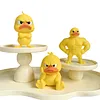 Funny Angry Duck Figurines Collectable Figures 3D Printed Cute Angry Yellow Duck Desk Decor 3pcs Decoration for Computer Car & Dorm