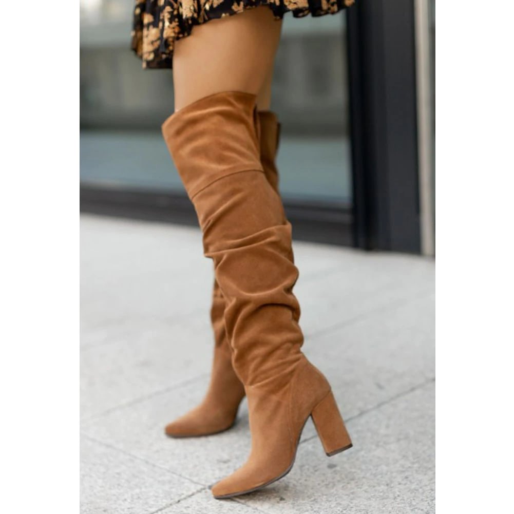 Breakj On Sale Top Quality Female Cowgirls Zipper Ridding Boots For Women Chunky Heels Fashion Vintage Casual Walking Shoes
