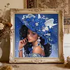 Elegant Hat-Wearing Beauty-Partial Special Shaped Diamond Painting 30*30CM