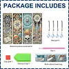 (US Local)8Pcs DIY Skull Diamond Painting Art Bookmarks with Crystal Pendants for Gift