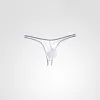 Ultra-thin sexy fully transparent ice silk seamless U convex thong