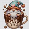 Coffee Gnome-11CT Stamped Cross Stitch 40*40cm/15.75*15.75in