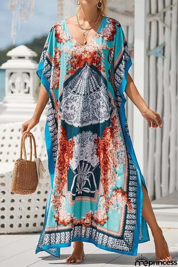 Rayon Positioning Vacation Robe Sunscreen Shirt Dress
