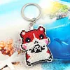 Hamster - Counted Bead Embroidery - Keychain