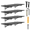 [US Local Warehouse] 4-Pack Heavy Duty Garage Wall Shelving 48.03x18.11x8.66in Garage Storage Rack Floating Shelves 1000 lbs Load Capacity for Power Tools Garden Supplies