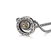 Eye of God Lucky Beads Pendant Necklace -  Trendy Cool All-Match Double Ring Vintage Pendant