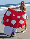 Mushroom Be Happy Beach Towel