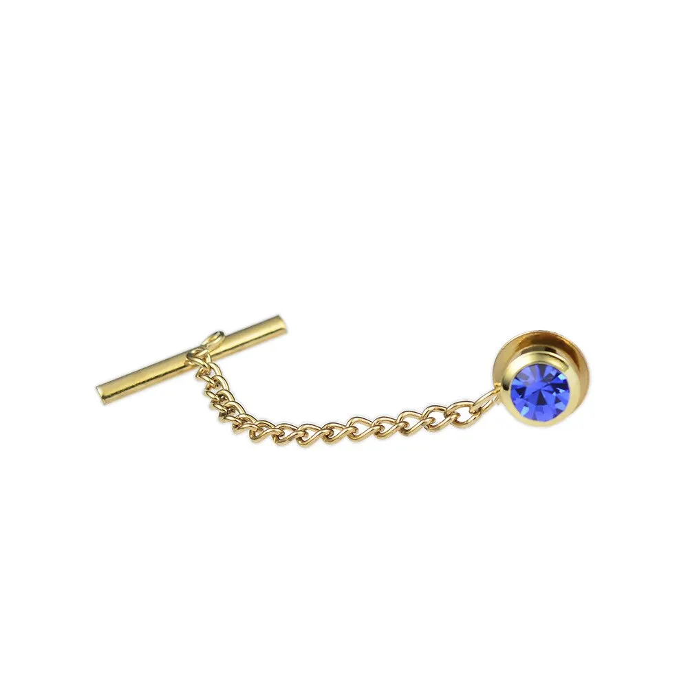 Tie Needle Multicolor Copper Crystal Men's Shirt Needle Buckle Crystal Brooch Classic Trendy High Quality Simple Exquisite Gifts