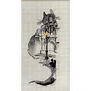 Ink Architectural Cat-Full Embroidery 2 Strands 18CT Counted Cross Stitch-30*55CM