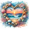 (US Local)Paint By Numbers Kit On Canvas DIY Oil Art Ocean Picture Home Wall Decor40x40cm