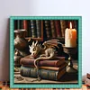 The Dragon In Study-11CT Stamped Cross Stitch 50*50cm/19.69*19.69in