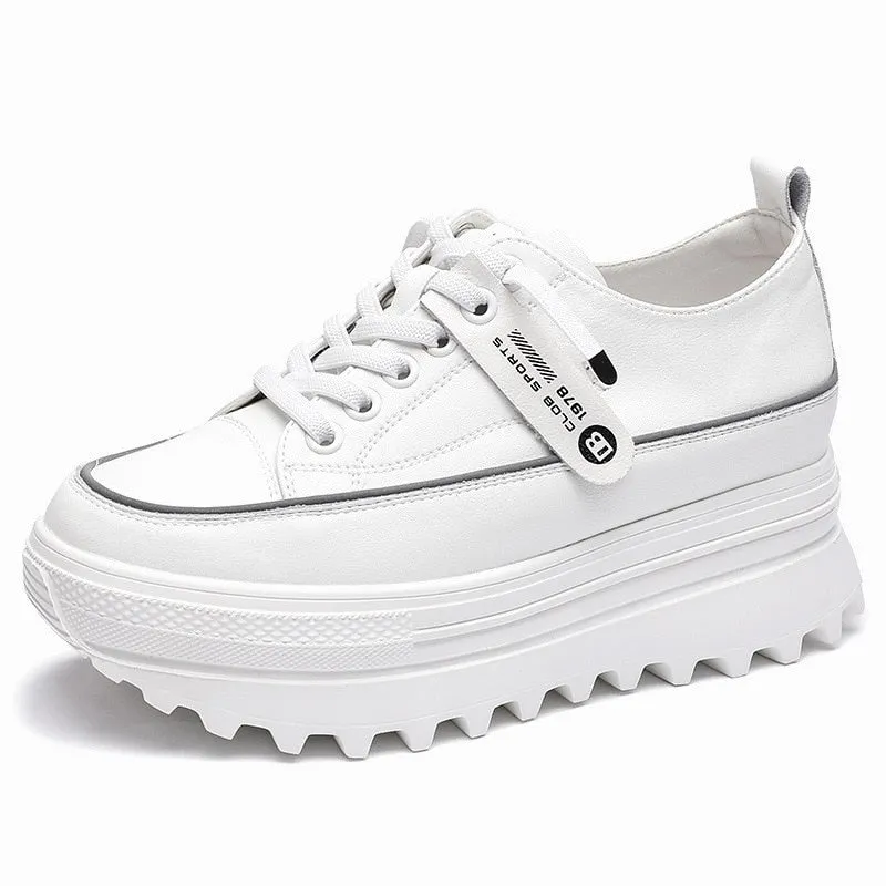 Fujin Dad Shoes Chunky Sneakers Wedge Heel Platform White Air Mesh Hollow Shoes Casual Shoes Sneakers Vulcanized Shoes Winter