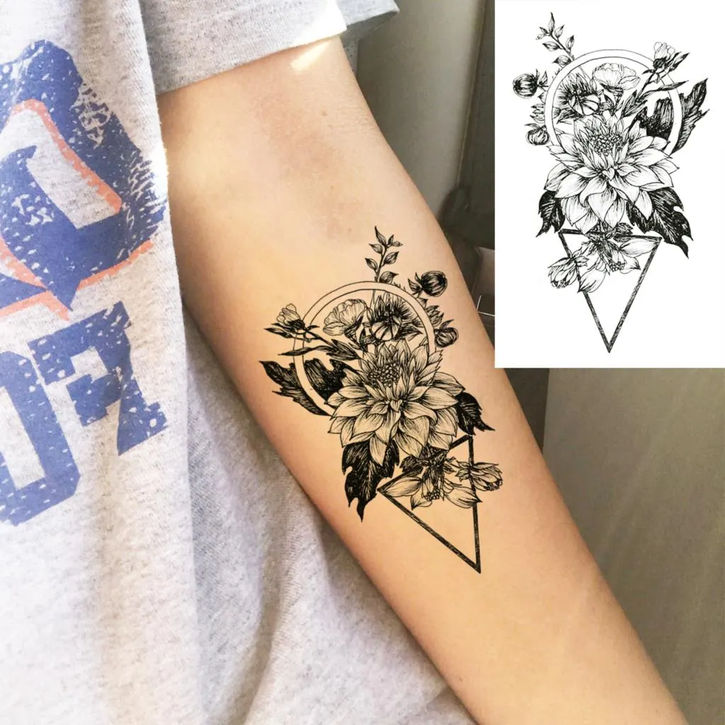 3D Realistic Wings Letters Temporary Tattoos For Women Men Quotes Thorns Dragon Fake Tattoo Fashion Waterproof Tatoos Sticker
