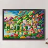 Rainbow Town-11CT Stamped Cross Stitch 101*75cm/39.76*29.53in (Big Size)