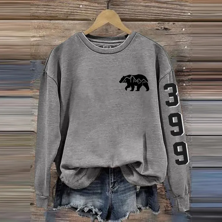 Women's Retro Grizzly 399 Print Sweatshirt