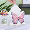 Acrylic Butterfly Diamond Painting Napkin Rack Decor for Home Office Decor