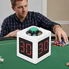 4 Sides Cube Timer with 1.4in Display Digital Countdown Stopwatch Timer 5-Level Brightness No Battery for Poker Casino Chess Tournament