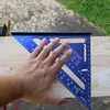 7 Inch Triangle Ruler Aluminum Alloy Metric Imperial Angle Ruler Carpenter Tools