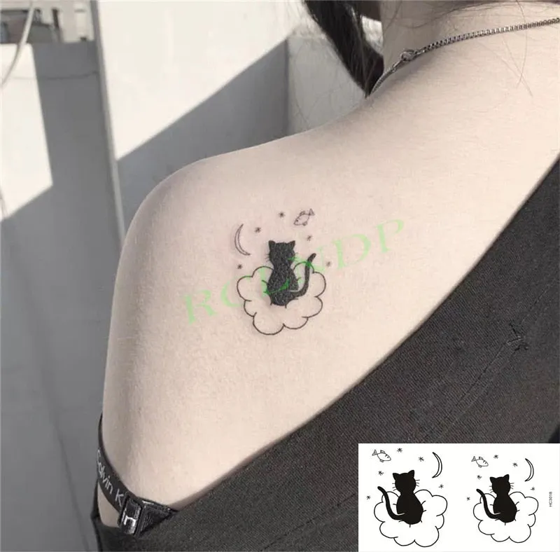 Waterproof Temporary Tattoo Sticker Cute Colorful Cartoon Bear Flash Tatoo Fake Tatto Body Art for Woman Men