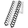[US Local Warehouse] 12 Steps Pull Down Attic Ladder 11.2ft Up to 600lbs Retractable Scissor Ladder with Anti-Slip Steps Attic Loft Stairs for Home Indoor Outdoor