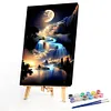 (US Local)Paint By Numbers Kit On Canvas DIY Oil Art Moon Picture Home Wall Decor40x60cm