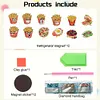 12PCS DIY Diamond Art Refrigerator Sticker for Home Decor (French Fries)