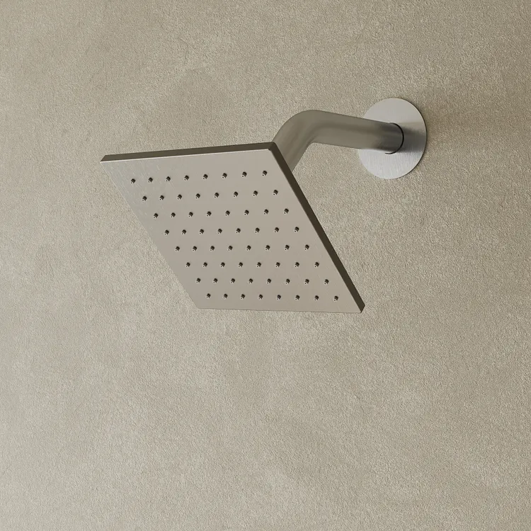 Thermostatic Rainfall Bathroom Shower System in Brushed Nickel SFS