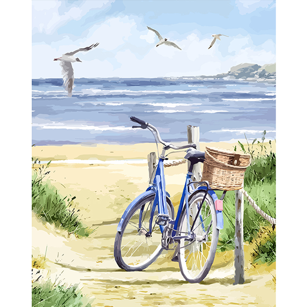 Bicycle By The Sea-Paint by Numbers-30*40cm/40*50cm