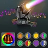 Mobilna lampa DJ-ska o mocy 230 W, obrotowa, 18-stronna, pryzmatyczna, oświetlenie sceniczne, 7 wzor&oacute;w i 8 kolor&oacute;w, reflektor z trybem DMX i sterowaniem głosowym, na wesele, do kościoła, na występy na żywo, do baru.