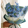 DIY Handmade Twist Stick Craft Blue Flower Bouquet Chenille Stems Craft Pipe Cleaners Gift Decor Set