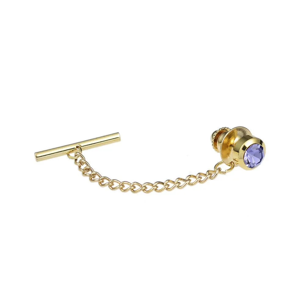 Tie Needle Multicolor Copper Crystal Men's Shirt Needle Buckle Crystal Brooch Classic Trendy High Quality Simple Exquisite Gifts