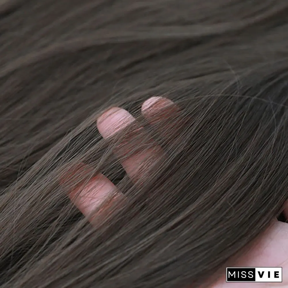 Long Layered Straight Wig With Bangs