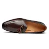 Customized Handmade Tassel Loafer shoes-Leather Sloe