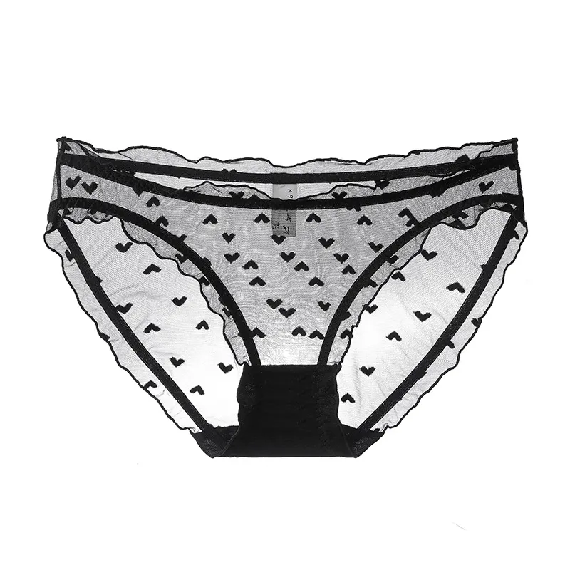 Churchf Pure Cotton Wave Sexy Lace Underwear Women's Summer Ultra-Thin Breathable Comfortable Lady's Sex-Squire Pure Mid-Rise Shorts Panties