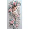 Diamond Painting-DIY Crystal Rhinestone Floral Adorned Lady(40x70cm)