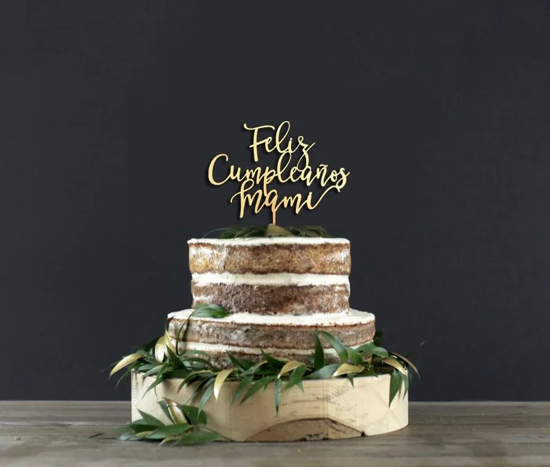 Personalized Cake Topper Decoration For Happy Birthday Party Cake Topper Decor DIY Wood Wedding Cake Mr& Mrs Decorations 515