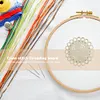 DIY Embroidered Hollow Thread Board Wooden Home Cross Stitch Tool (Tulip)