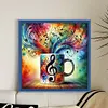 Cup Musical Notes-11CT Stamped Cross Stitch 40*40cm/15.75*15.75in