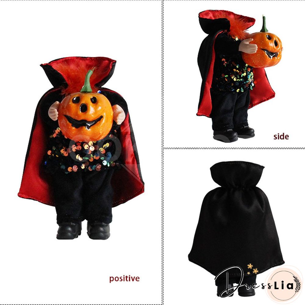 Unique Vampire Gnome Doll With Pumpkin For Halloween Gift And Decoration