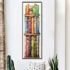 (Big Size) Stack Of Books With Flowers - 11CT Stamped Cross Stitch 30*80cm/11.81*31.5in