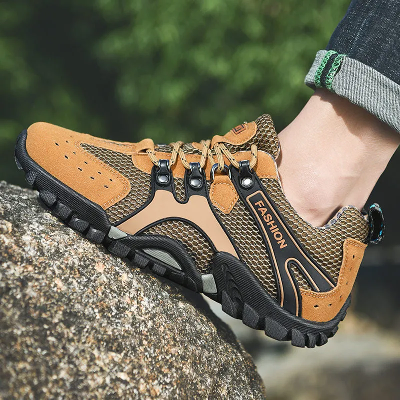 Men Hiking Shoes High Quality Sneakers Spring Autumn New Fishing Trekking Mountain Climbing Athletic Men Outdoor Sport Shoes