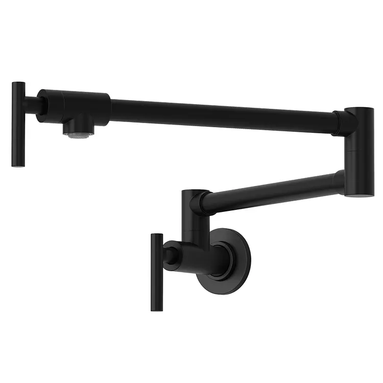 EVERSTEIN Folding Cold Water Pot Filler Kitchen Faucet Matte Black SFS-1088-BK