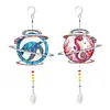 2pcs DIY Diamond Painting Seahorse Turtle Wind Chimes Crystal Window Suncatcher Craft Set Birthday Gifts Home Garden Decor