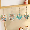 6Pcs Attrape-R&ecirc;ves De Fleurs Diy Peinture Au Diamant Porte-Cl&eacute;s