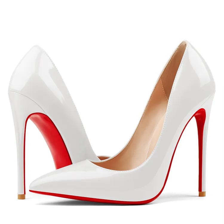 120mm Women's Wedding Party Heels Classic Color Red Bottom Patent Pumps