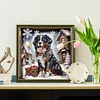 Chiot En Hiver Neige Sp&eacute;ciale Forme Diamant Peinture-30 * 30CM