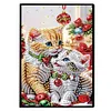 (US Local)50-Page A5 Christmas Cat Diamond Painting Notebook for Adult Holiday Gift
