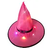 Halloween Chapeau de Sorci&egrave;re Rougeoyant Led Magicien