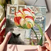 (US Local)8pcs/set  DIY Postcards Flower Diamond Painting Greeting Card Includes Envelope